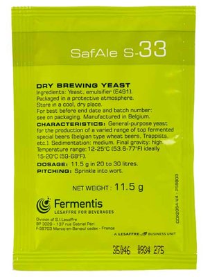 Дріжджі SafAle S-33 yeast-s33-original фото